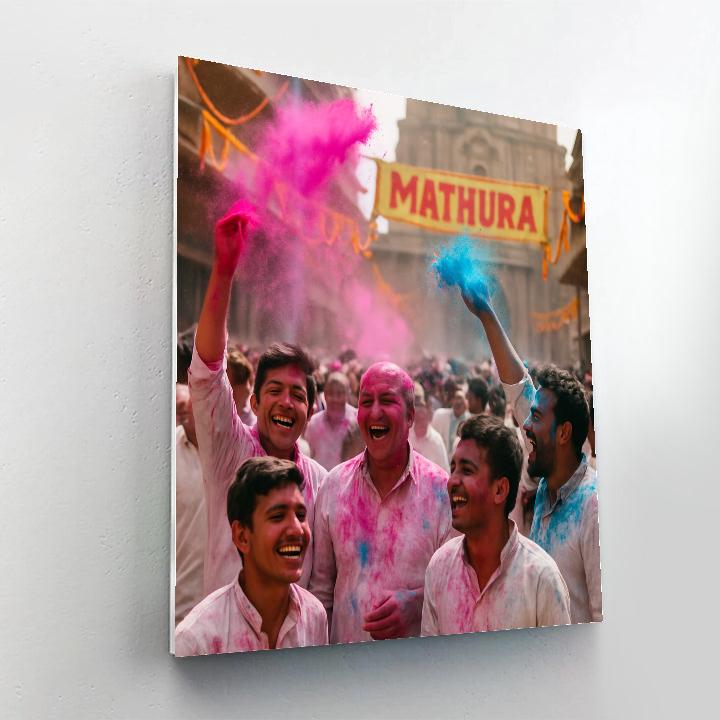 Holi Color Festival In Mathura Paint by numbers art