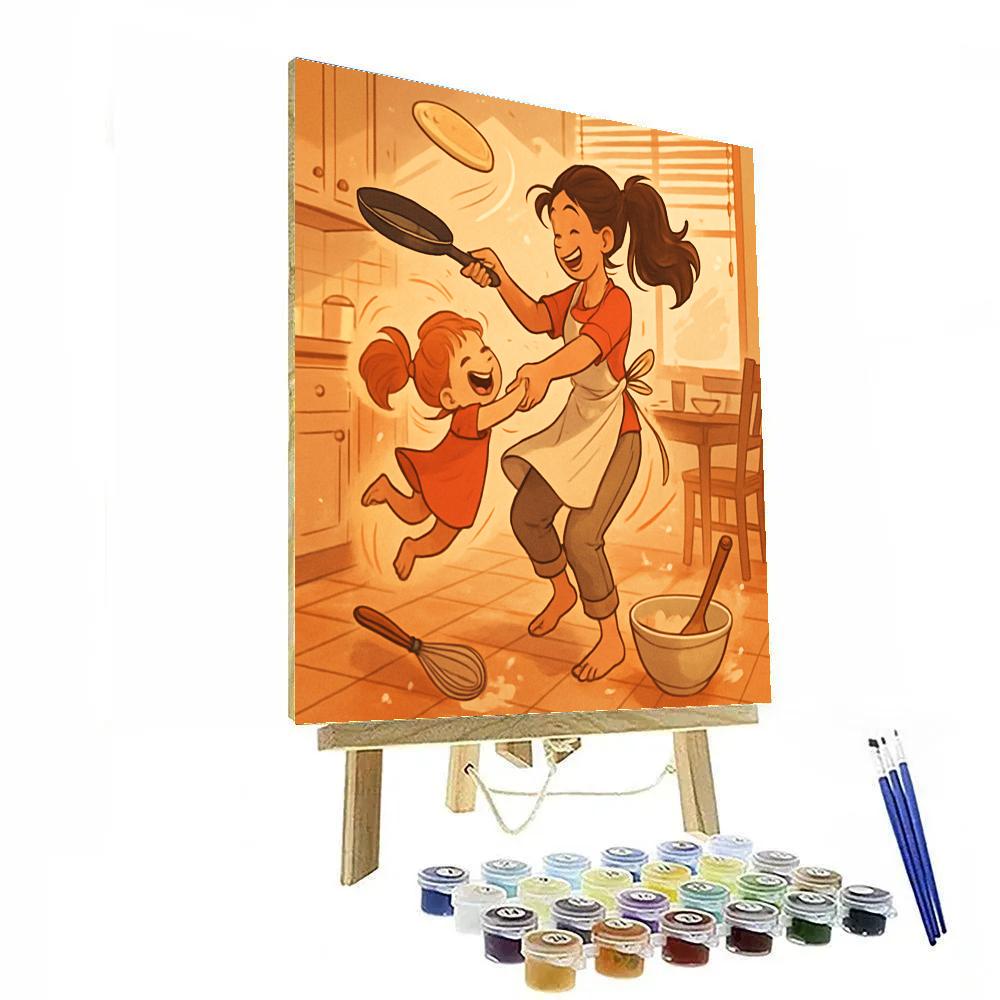 Kitchen Dance And Pancakes Numbered painting kits