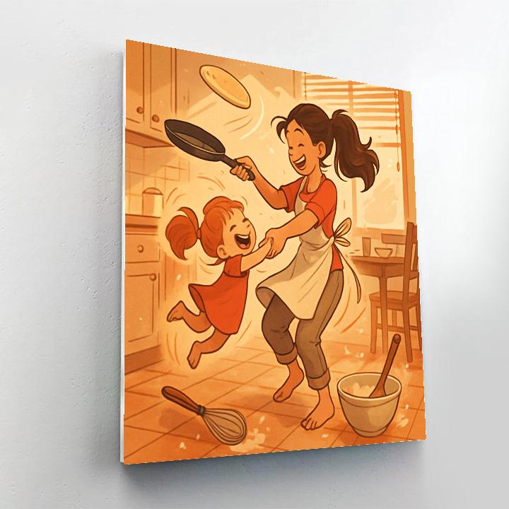 Kitchen Dance And Pancakes Numbered painting kits