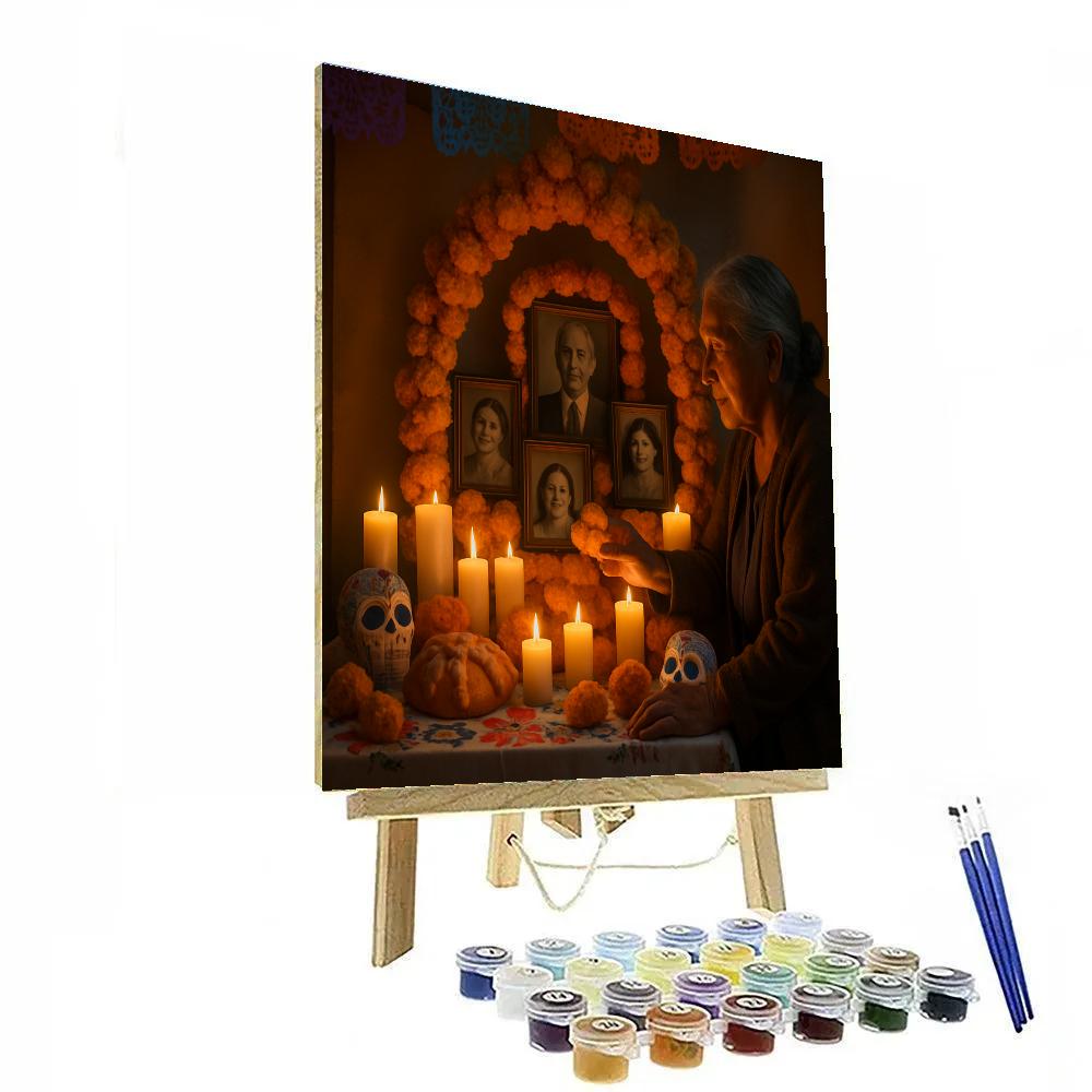 Dia De Muertos Home Altar Numbered painting kits