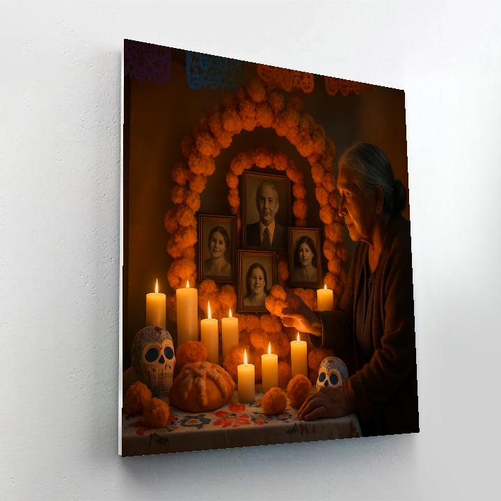 Dia De Muertos Home Altar Numbered painting kits