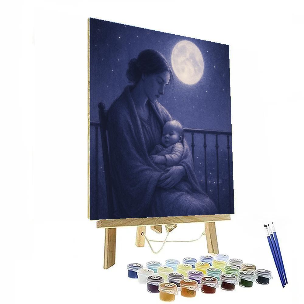 Starlit Lullaby Balcony Paint by numbers art