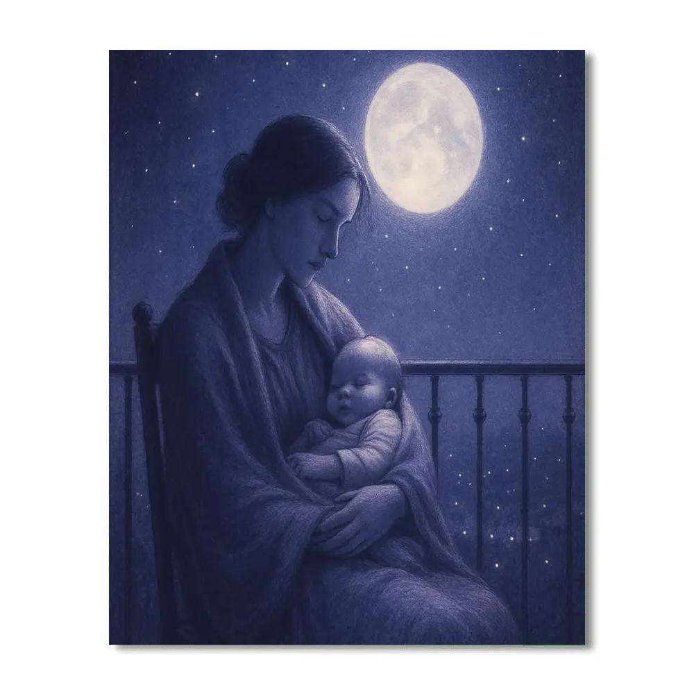 Starlit Lullaby Balcony Paint by numbers art