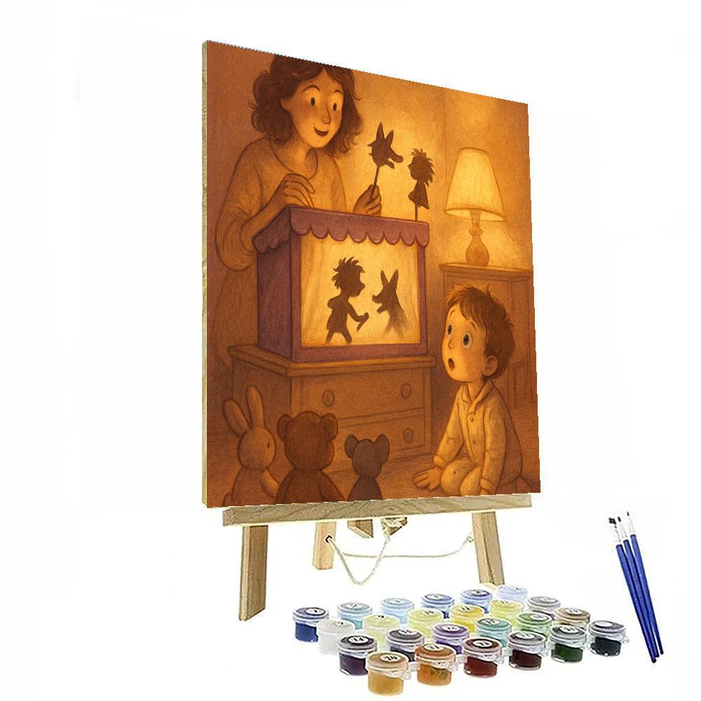 Bedtime Puppet Theater Painting by numbers kit