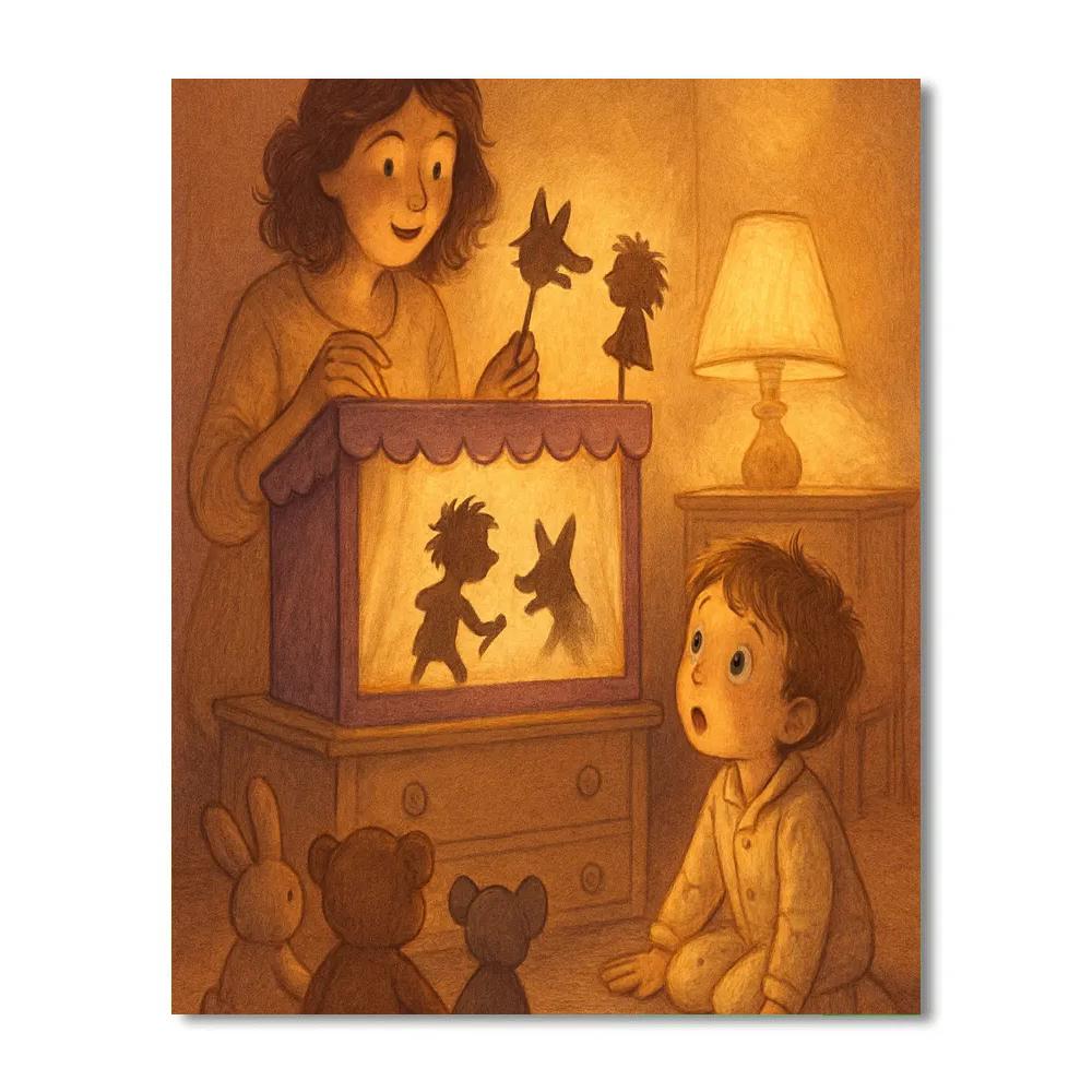 Bedtime Puppet Theater Painting by numbers kit
