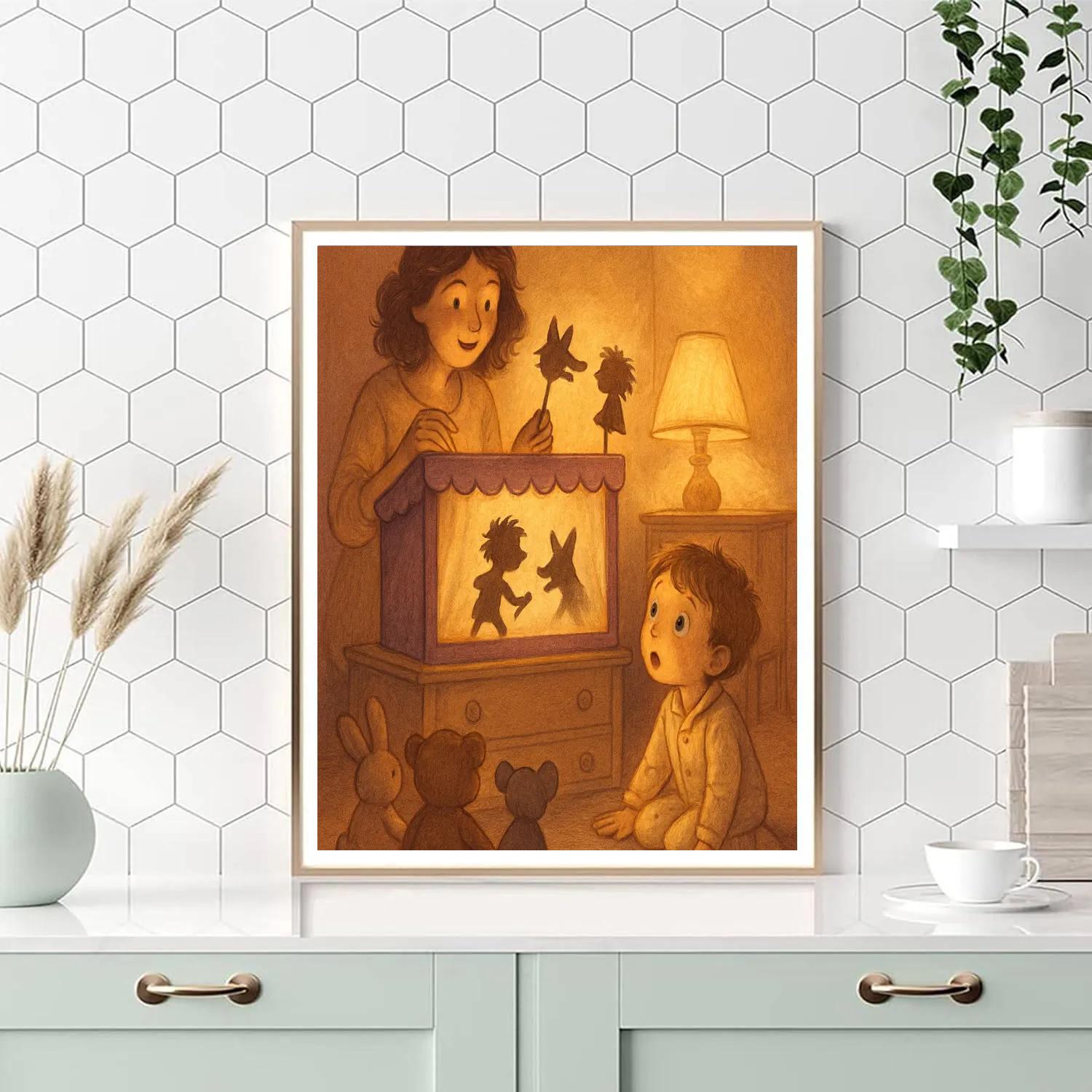 Bedtime Puppet Theater Painting by numbers kit