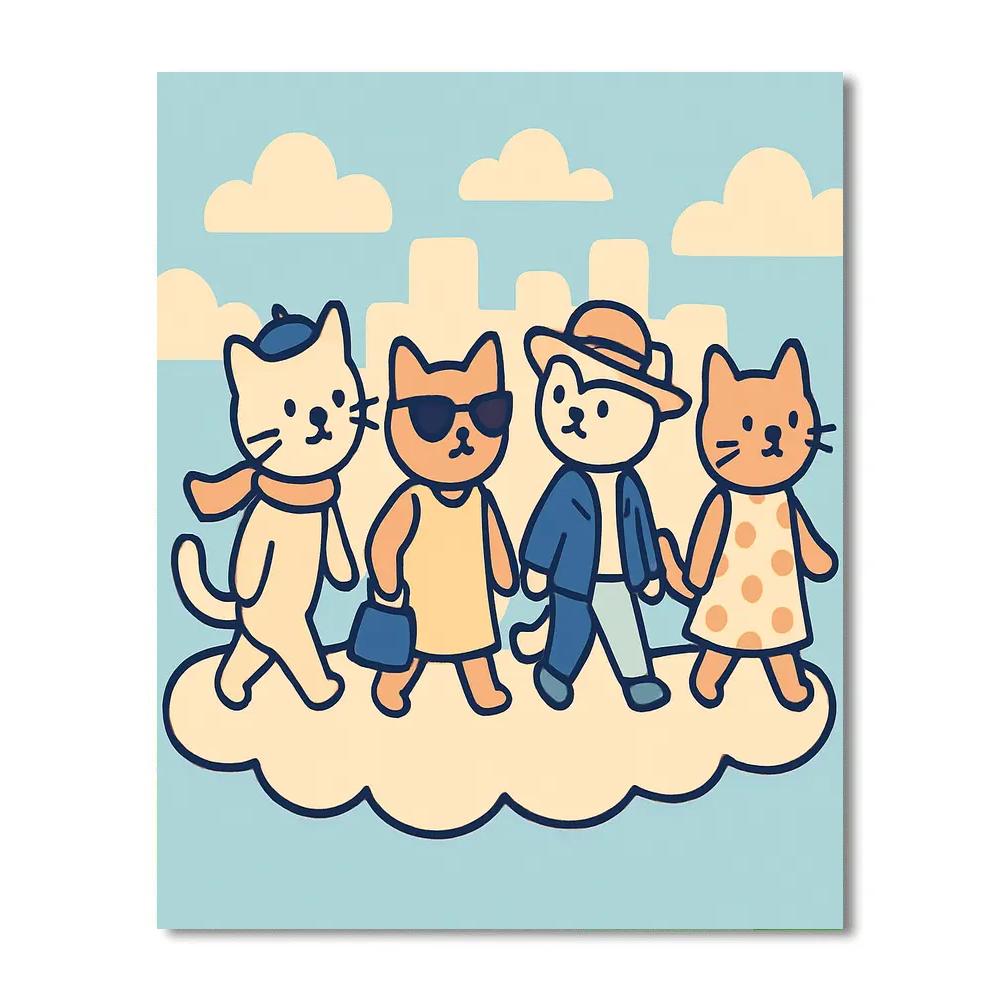 Cloud City Catwalk Paint by numbers kits