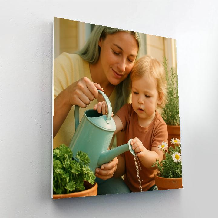 Morning Garden Watering Painting by numbers kit