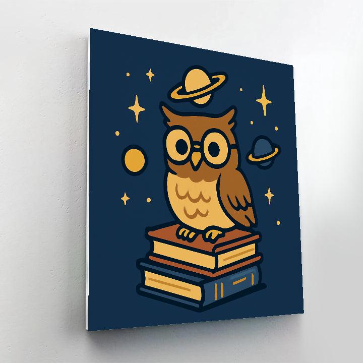 Galactic Library Owl Paint by numbers kits