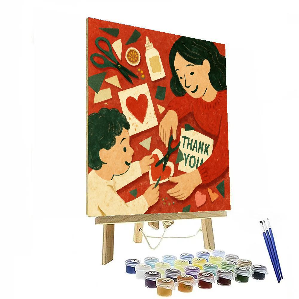 Holiday Crafting Table Number painting