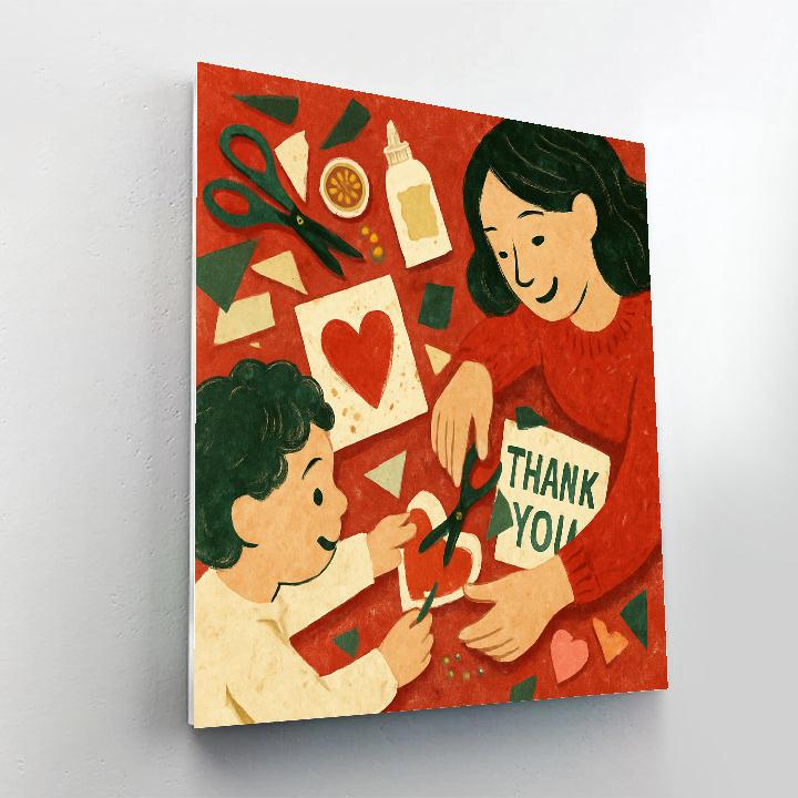 Holiday Crafting Table Number painting