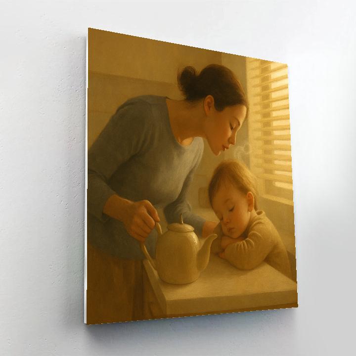 Quiet Kitchen Morning Whisper Paint by numbers art