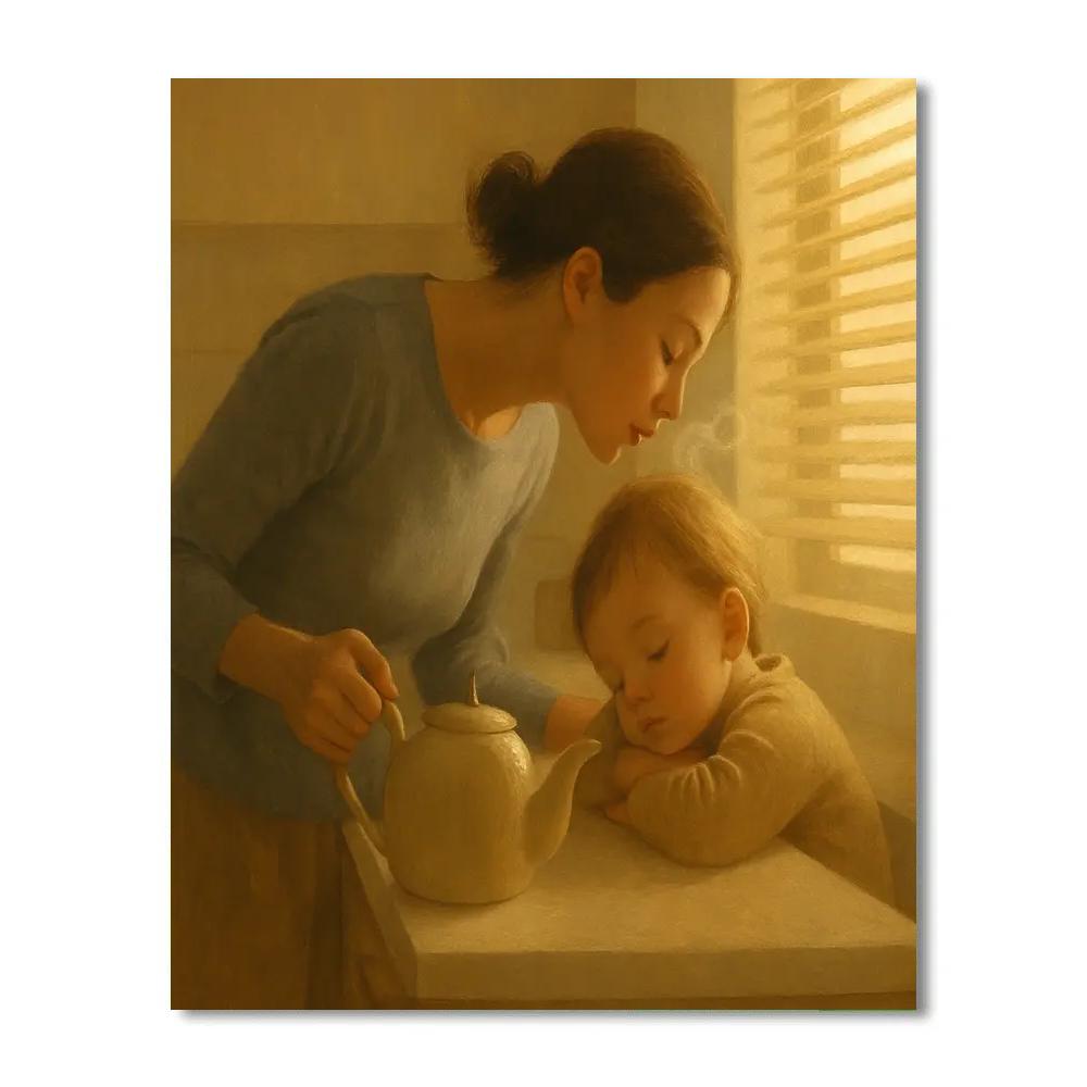 Quiet Kitchen Morning Whisper Paint by numbers art