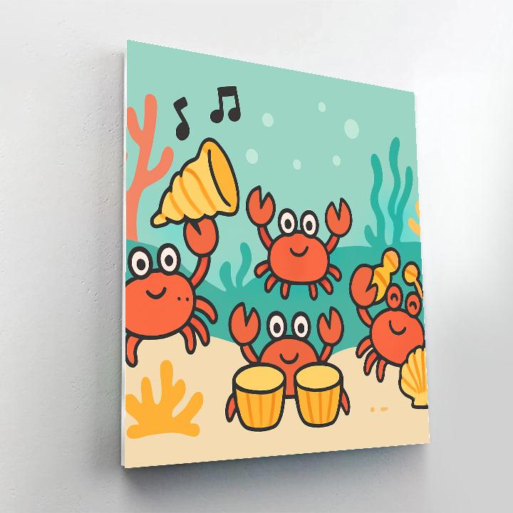 Coral Concert Crabs paint by color