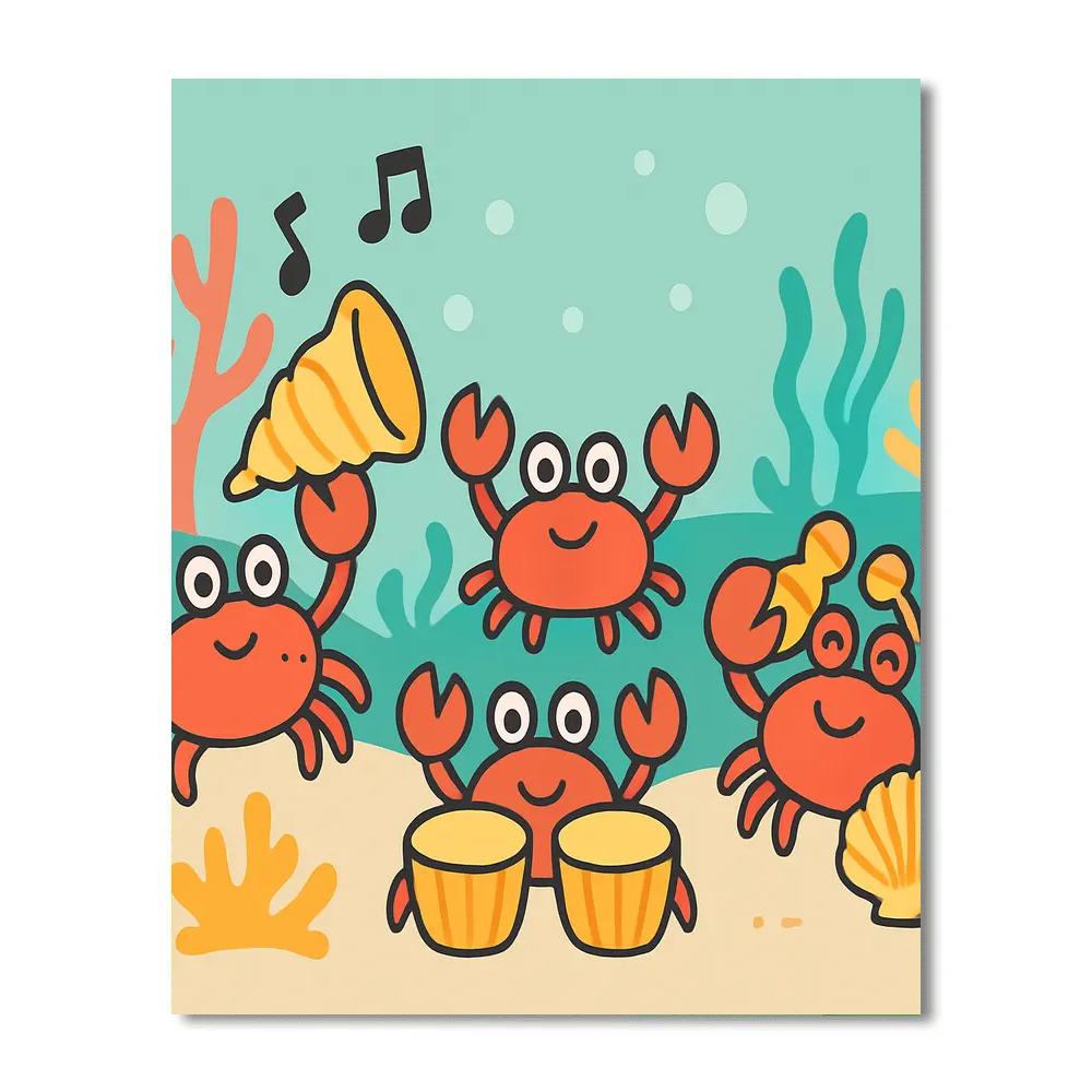 Coral Concert Crabs paint by color