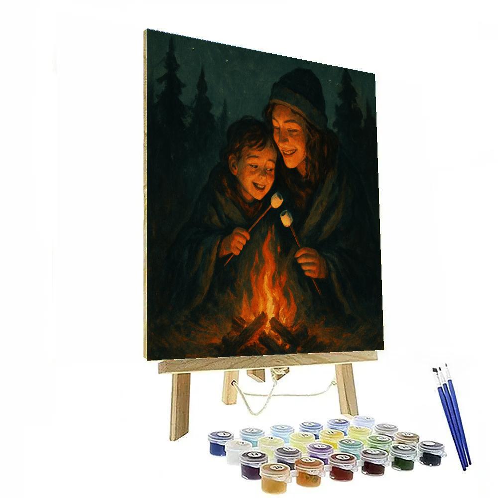 Camping Fireside Story paint by numbers