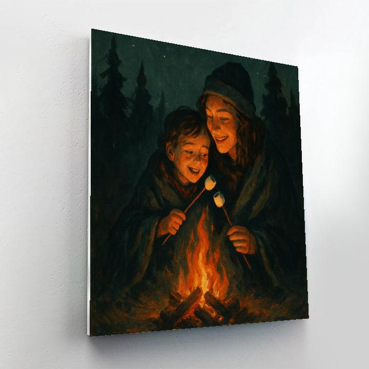 Camping Fireside Story paint by numbers