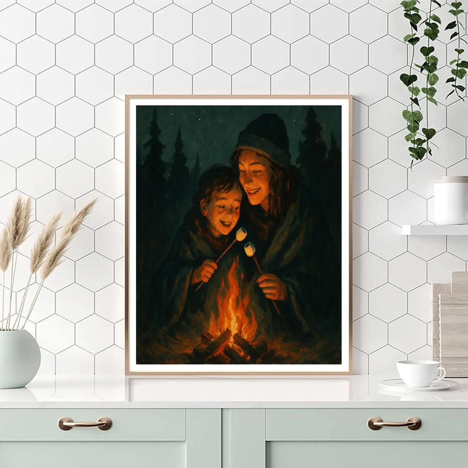 Camping Fireside Story paint by numbers