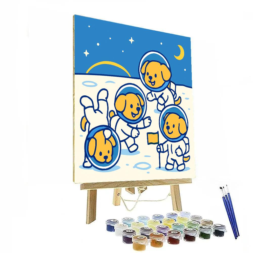 Astronaut Puppy Training Camp paint by numbers