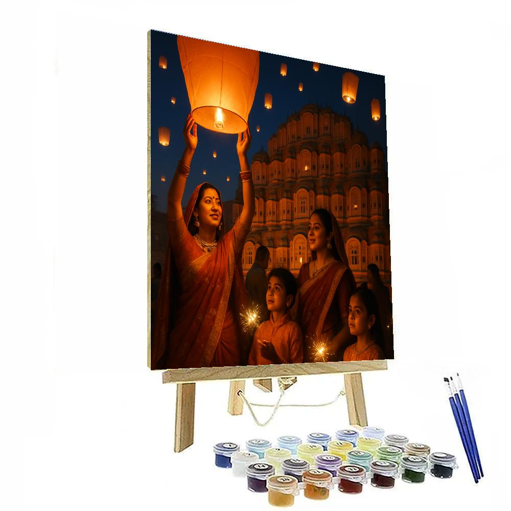 Diwali Lantern Festival In Jaipur paint by number