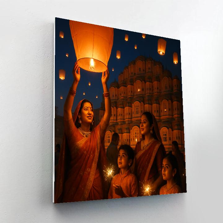 Diwali Lantern Festival In Jaipur paint by number