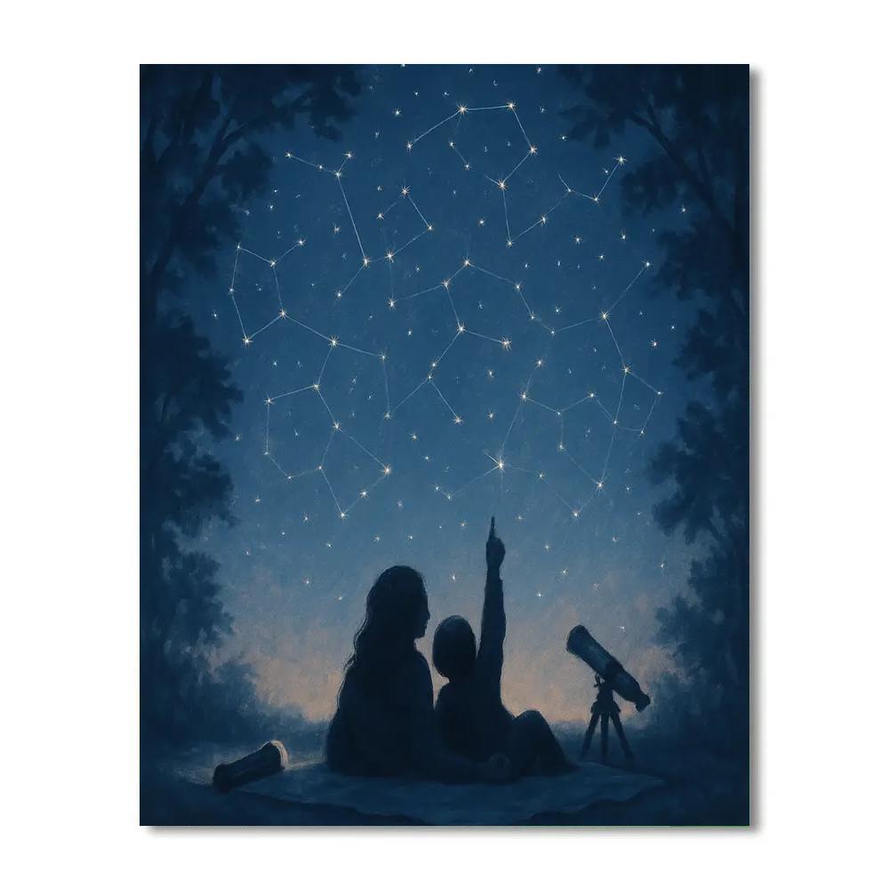 Backyard Star Gazing Blanket Paint by numbers kits