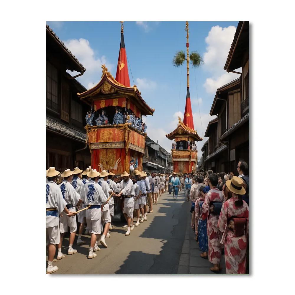 Gion Matsuri Yamaboko Float Procession Number painting