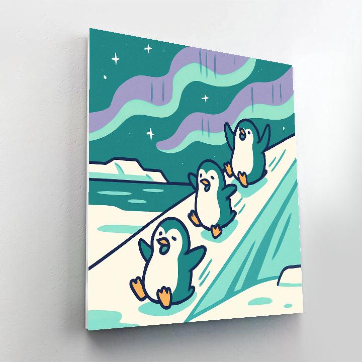 Aurora Ice Penguin Slide paint by color