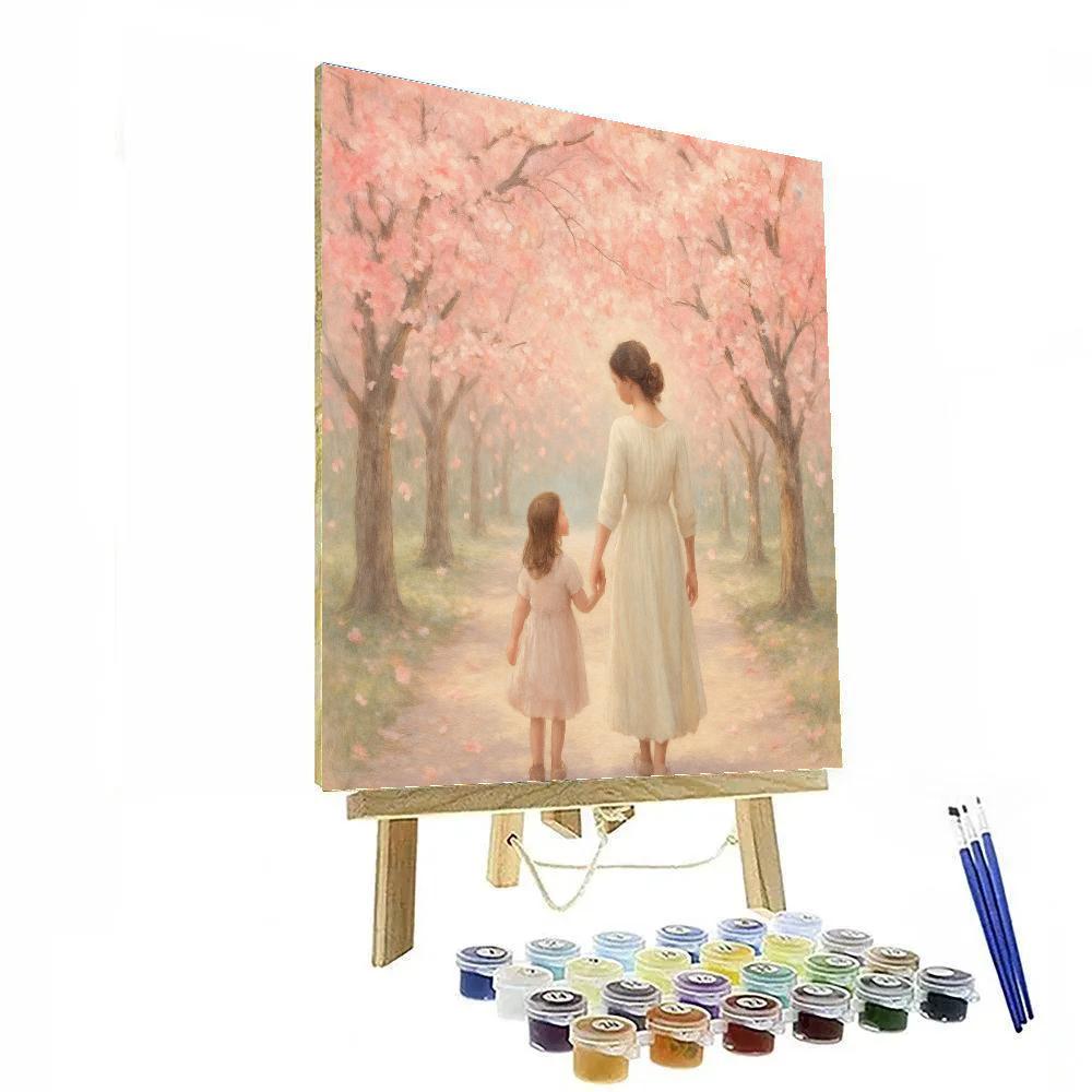 Cherry Blossom Stroll paint by number