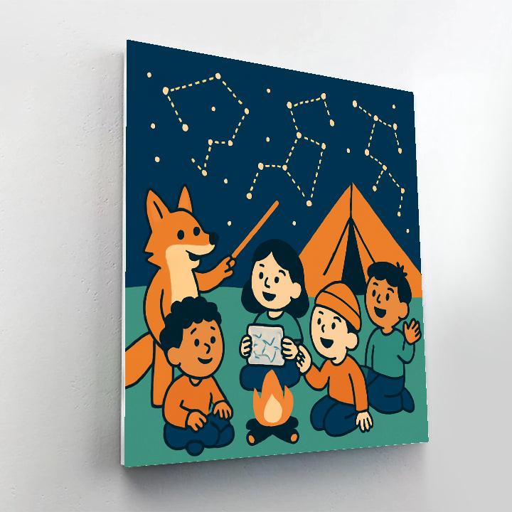 Constellation Camping Crew DIY paint by numbers