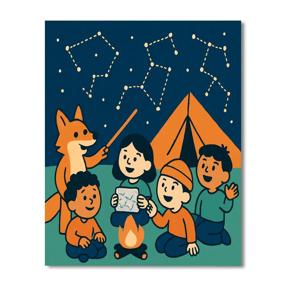 Constellation Camping Crew DIY paint by numbers