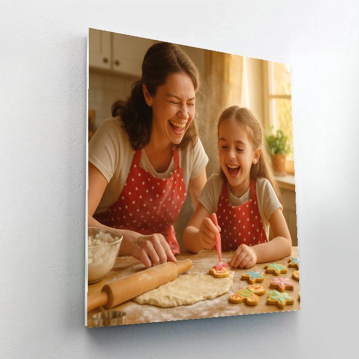 Cozy Mother-Daughter Baking Session paint by number