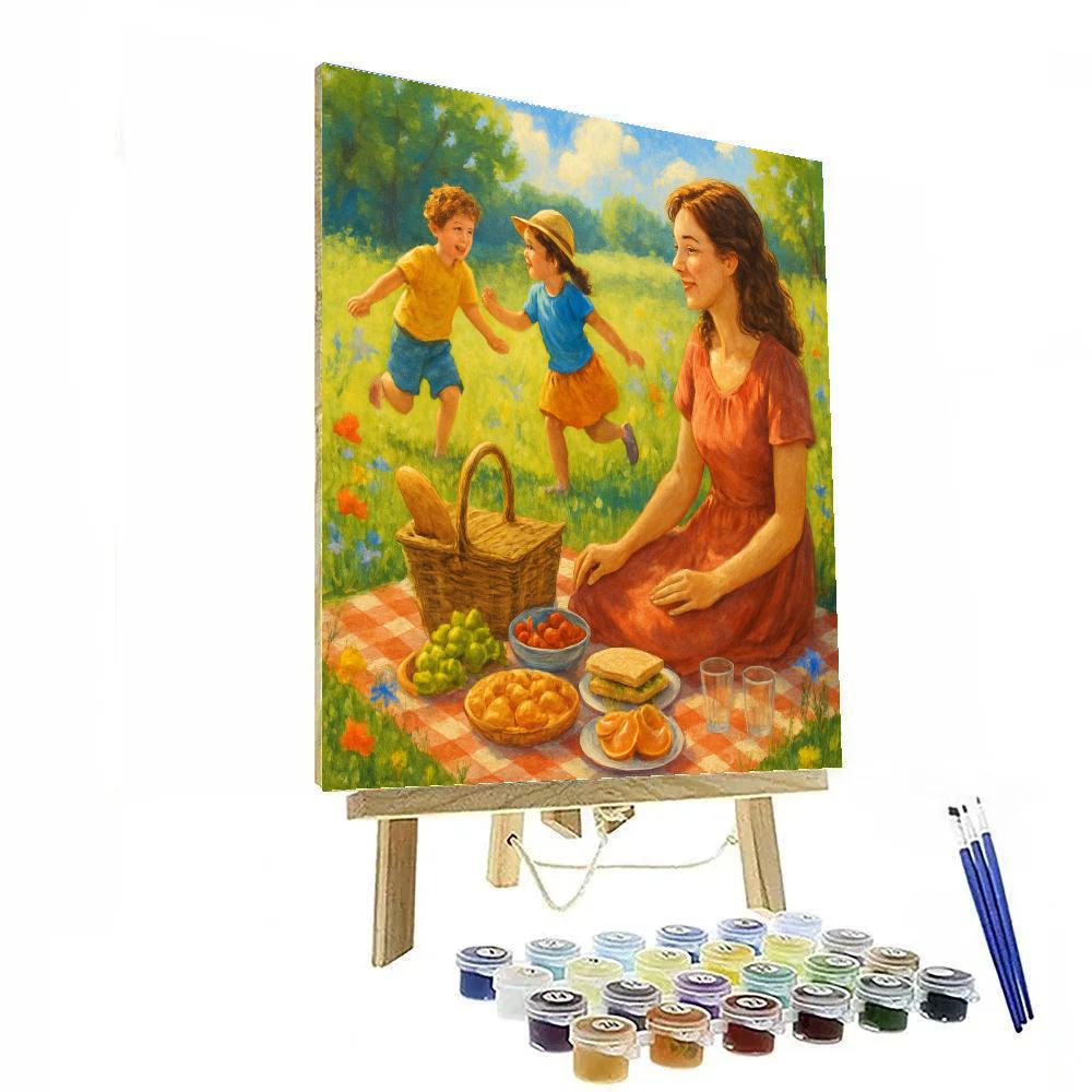 Mothers Day Picnic At The Park DIY paint by numbers