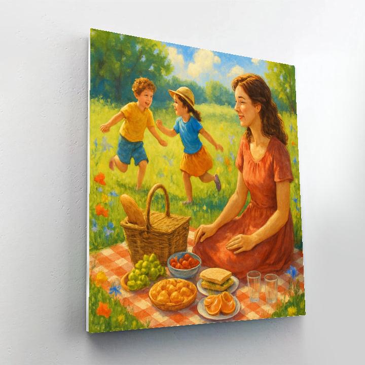 Mothers Day Picnic At The Park DIY paint by numbers