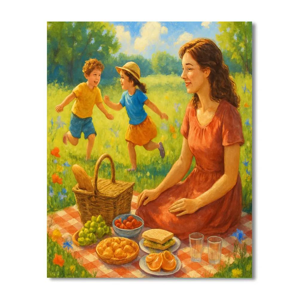 Mothers Day Picnic At The Park DIY paint by numbers