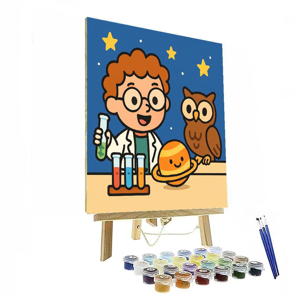 Starry Science Lab paint by numbers