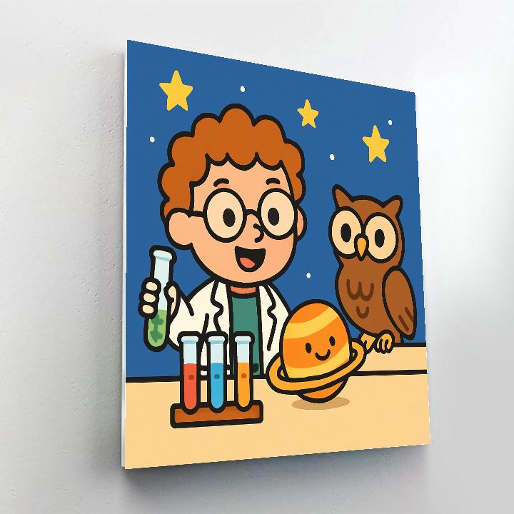 Starry Science Lab paint by numbers