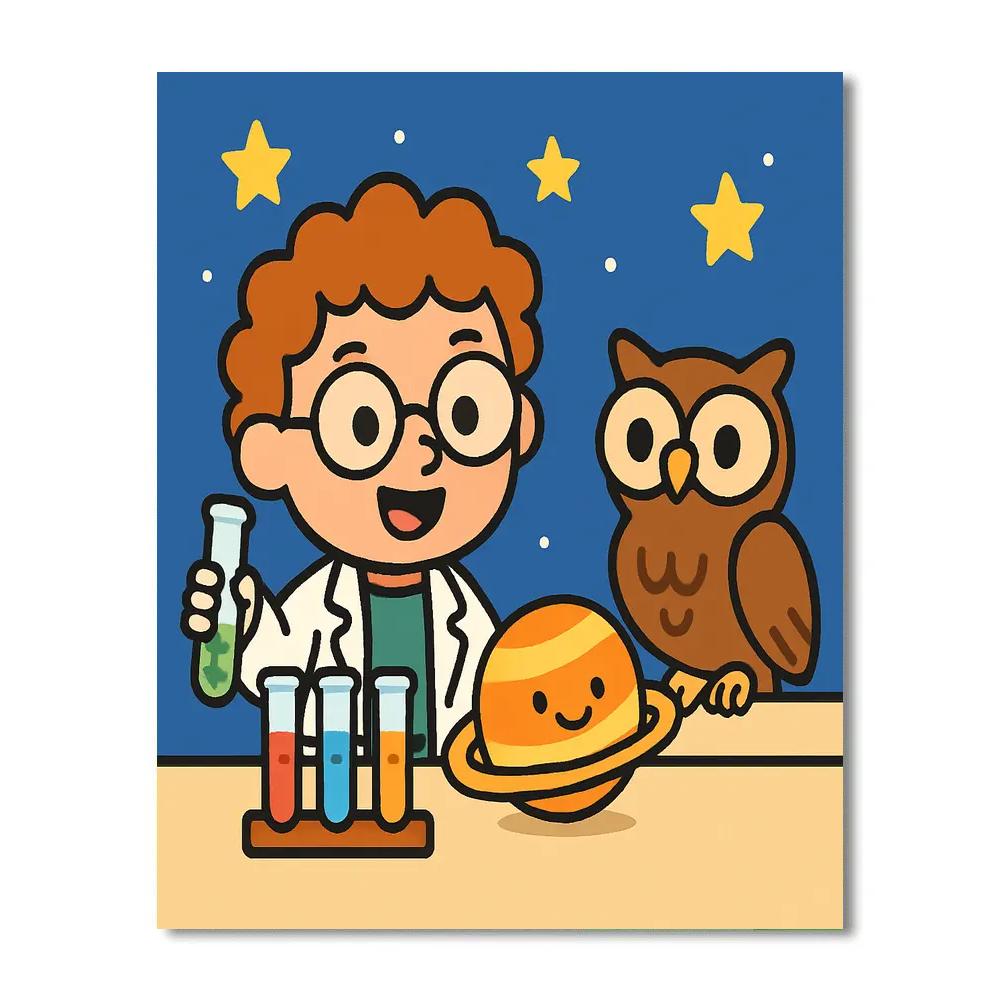Starry Science Lab paint by numbers