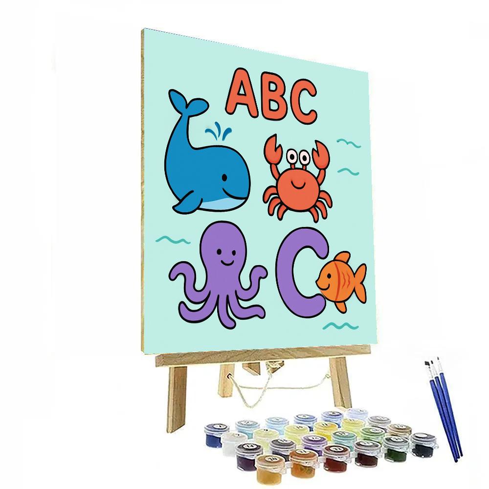 Ocean Alphabet Parade paint by numbers
