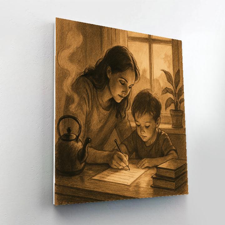 Homework By Window Light Painting by numbers kit