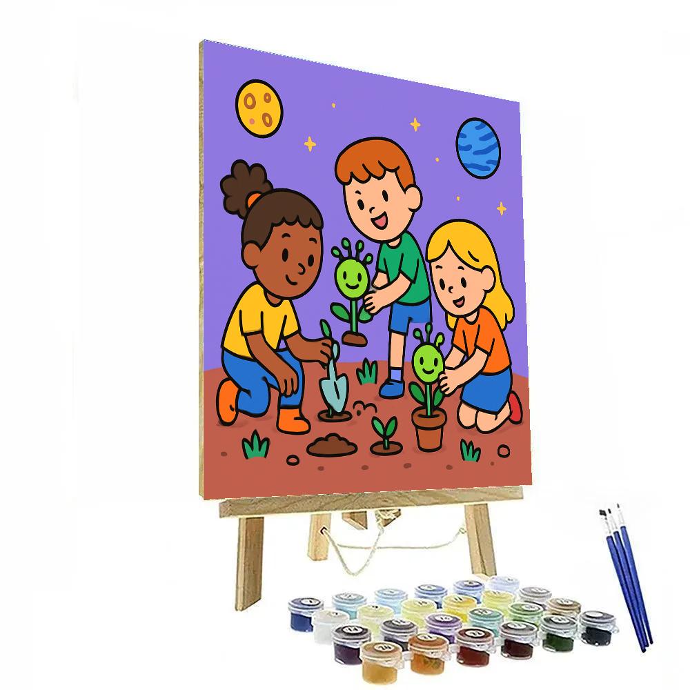 Planet Garden Explorers paint by numbers