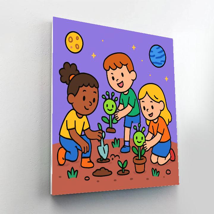 Planet Garden Explorers paint by numbers