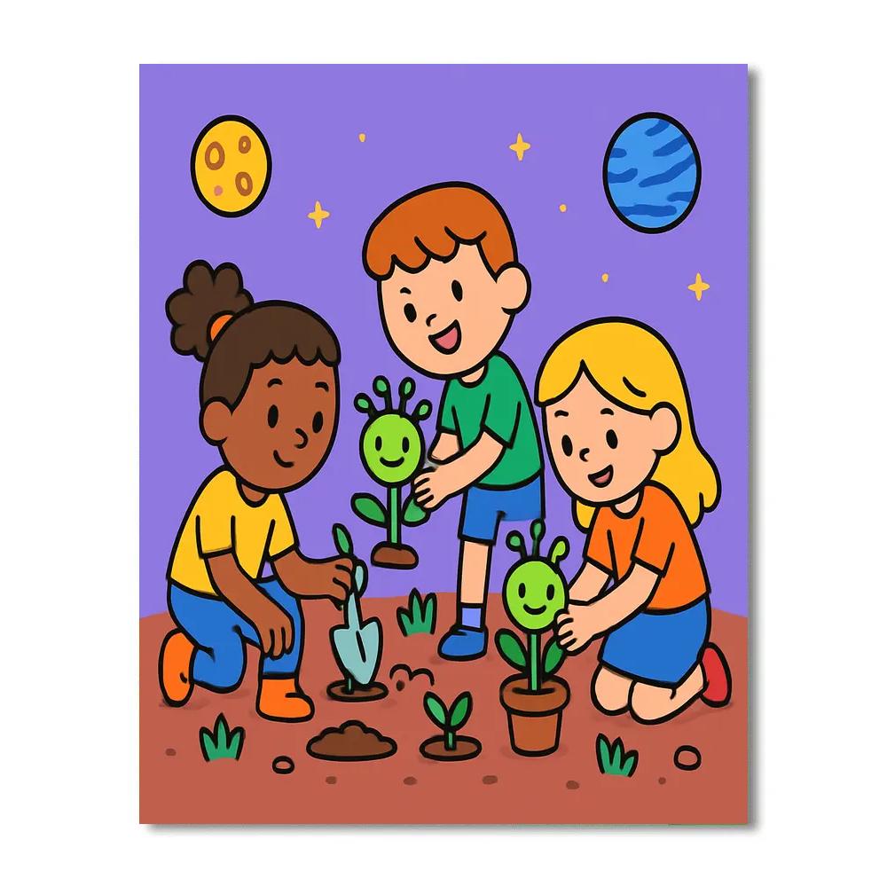 Planet Garden Explorers paint by numbers