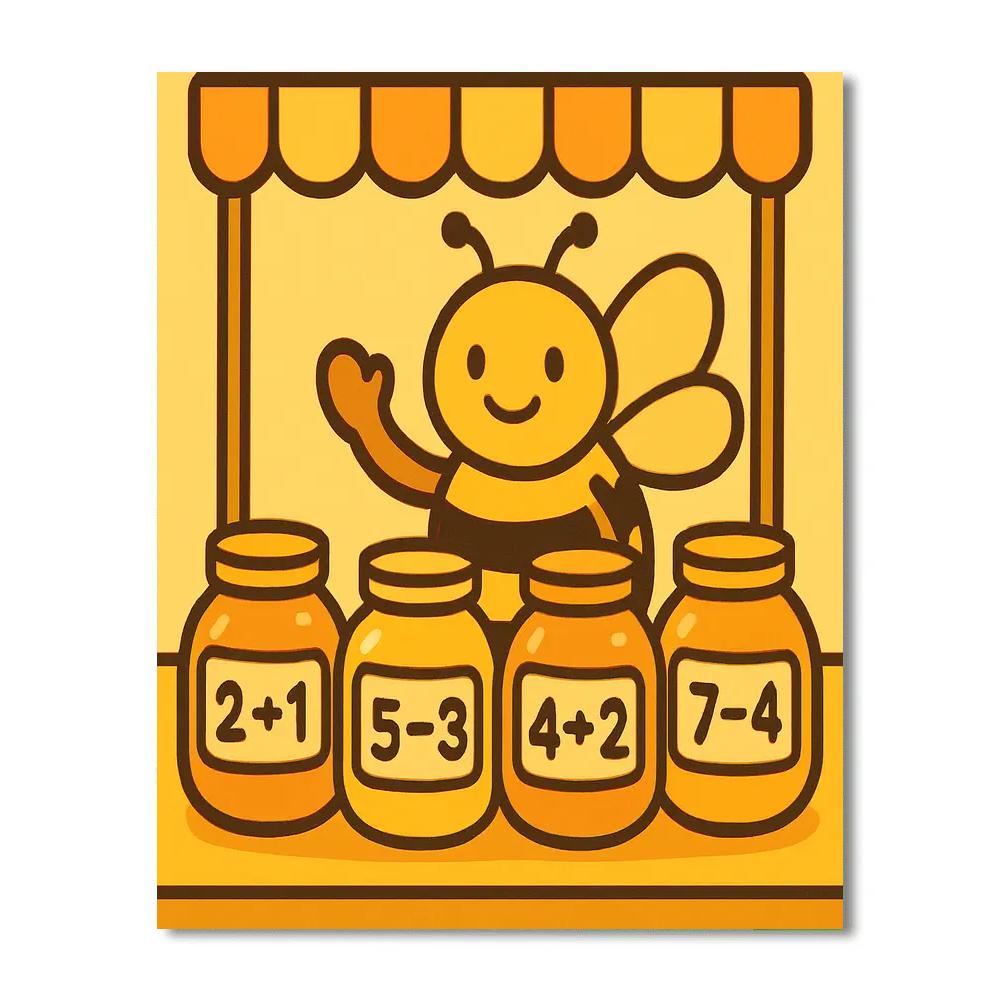 Busy Bee Math Market Painting by numbers kit