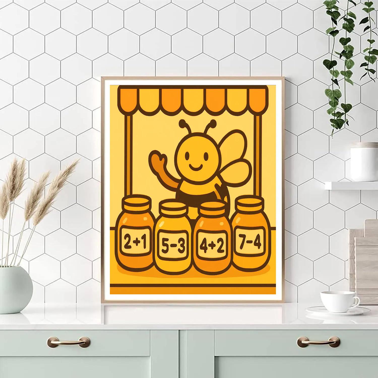 Busy Bee Math Market Painting by numbers kit