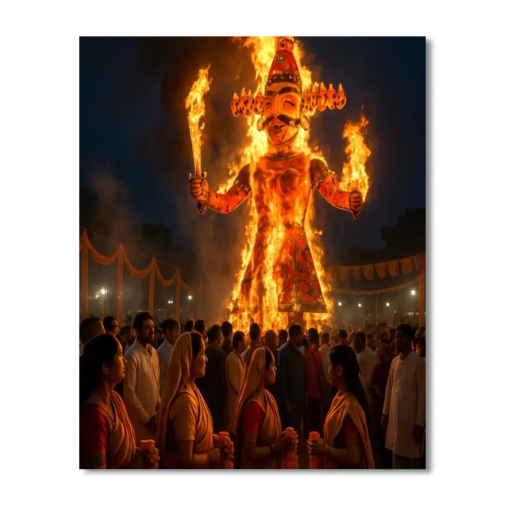Dussehra Victory Parade DIY paint by numbers