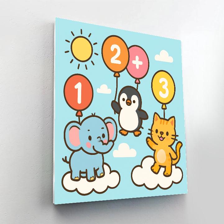 Cloud Counting Carnival Numbered painting kits