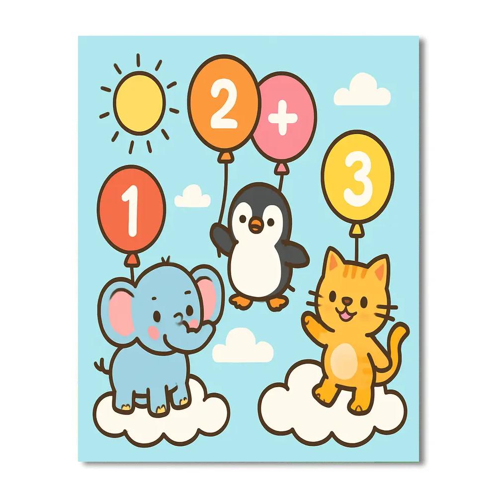 Cloud Counting Carnival Numbered painting kits