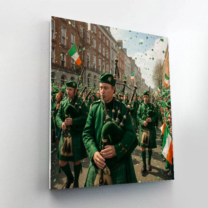 St Patricks Day Dublin Parade Number painting