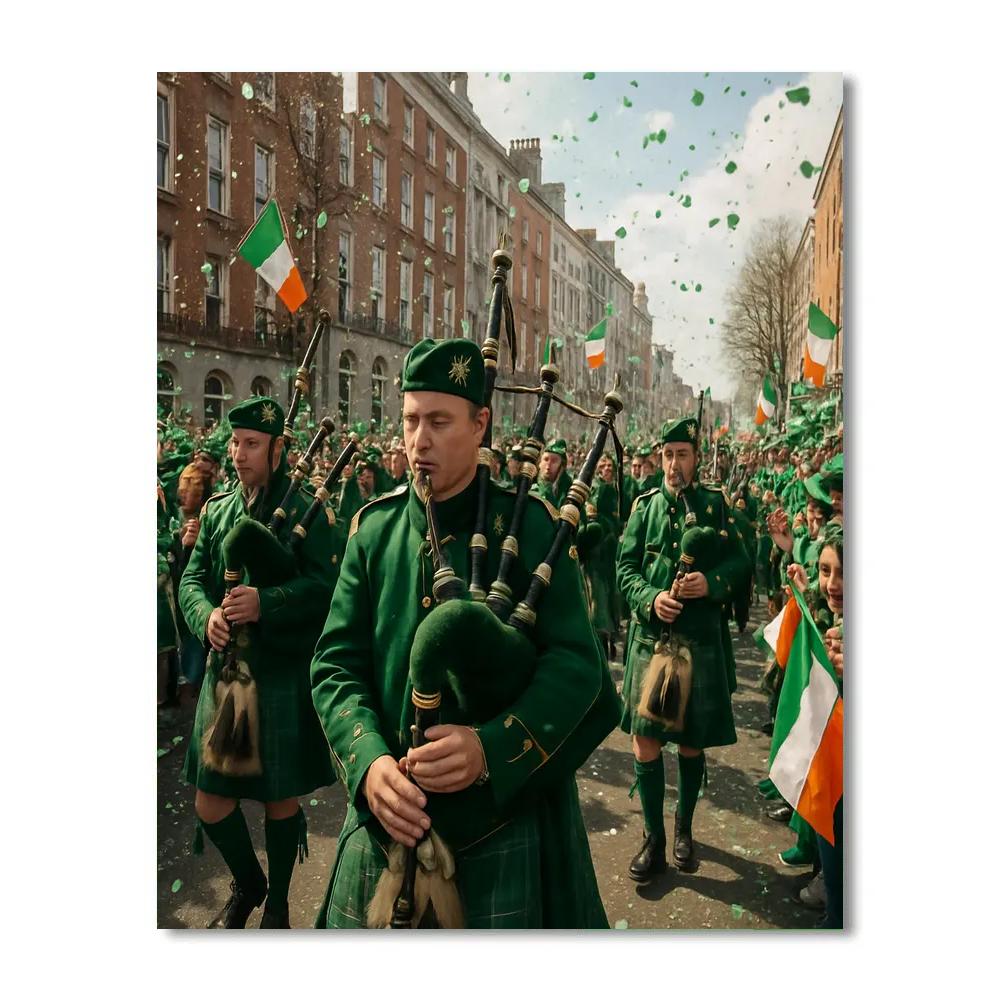 St Patricks Day Dublin Parade Number painting